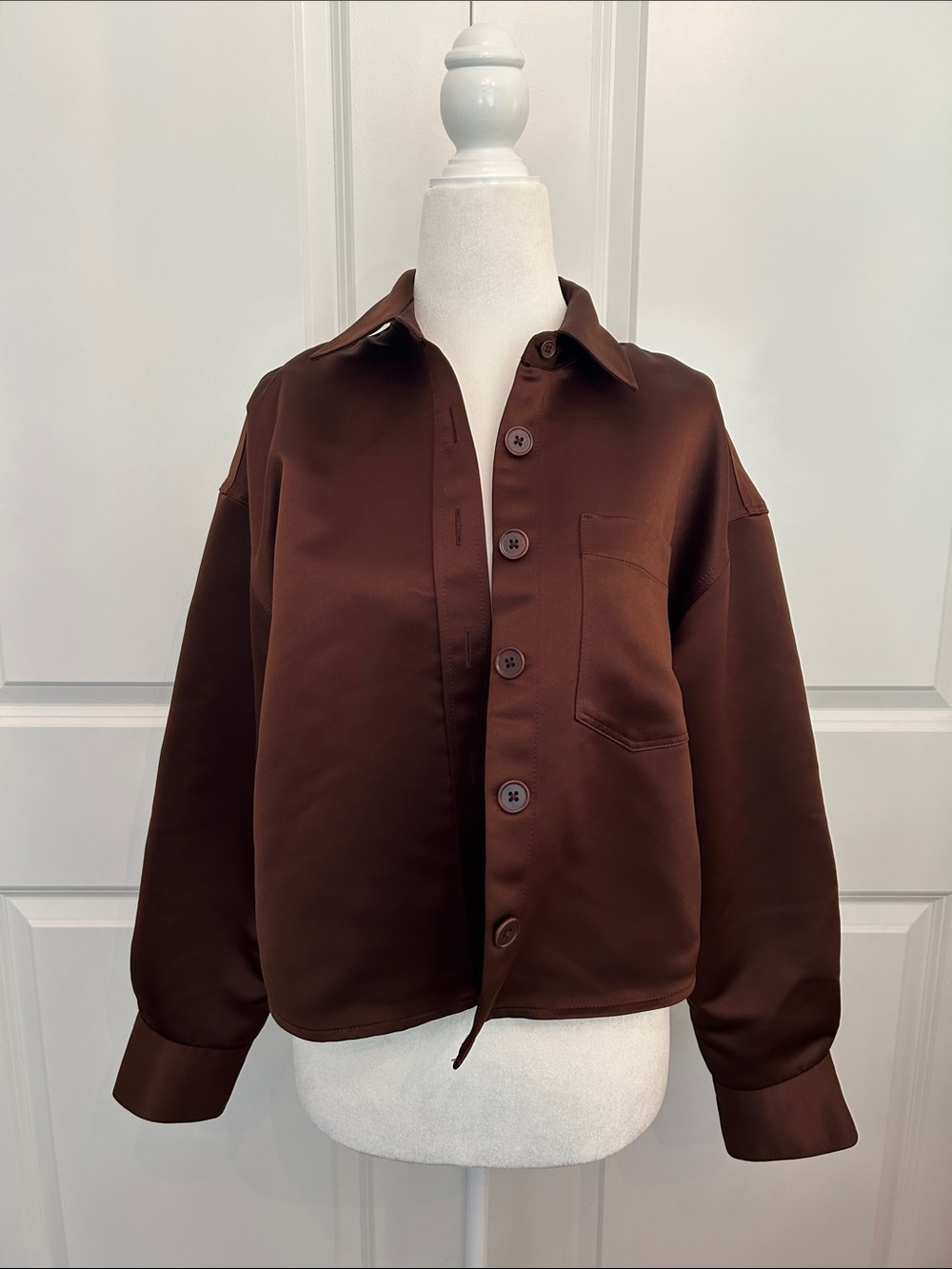 J. Crew Chocolate Brown Button Front Shirt/ Jacket